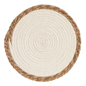 Obrusy i serwetki - Podkładka pod talerz, z plecionką z trawy morskiej na brzegach - miniaturka - grafika 1