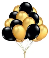 Balony i akcesoria - BALONY złoto czarne, urodziny studniówka karnawał ZŁOTY CZARNY ZESTAW PARTY - miniaturka - grafika 1