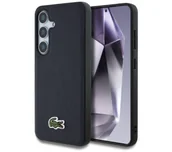 Etui i futerały do telefonów - Lacoste Iconic Petit Pique Woven Logo MagSafe do Galaxy S25 Granatowy - miniaturka - grafika 1