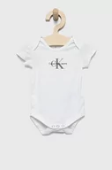 Body dla niemowląt - Calvin Klein Jeans body niemowlęce IN0IN00014.9BYY kolor biały - miniaturka - grafika 1