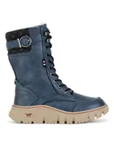 Kozaki damskie - Mustang Kozaki 1499-605 Niebieski - miniaturka - grafika 1