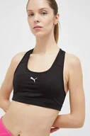 Bielizna sportowa damska - Puma biustonosz sportowy kolor czarny - miniaturka - grafika 1