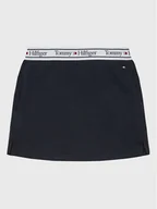 Spódnice - Tommy Hilfiger Spódnica KG0KG07158 M Granatowy Regular Fit - miniaturka - grafika 1