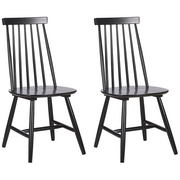 Krzesła - Beliani Zestaw do jadalni 2 krzesła czarne BURBANK - miniaturka - grafika 1