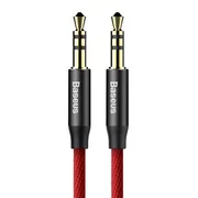 Kable komputerowe i do monitorów - Baseus kabel audio Yiven 3,5 mm - 3,5 mm (mini-jack) 1,5 m czerwono-czarny M30 - miniaturka - grafika 1