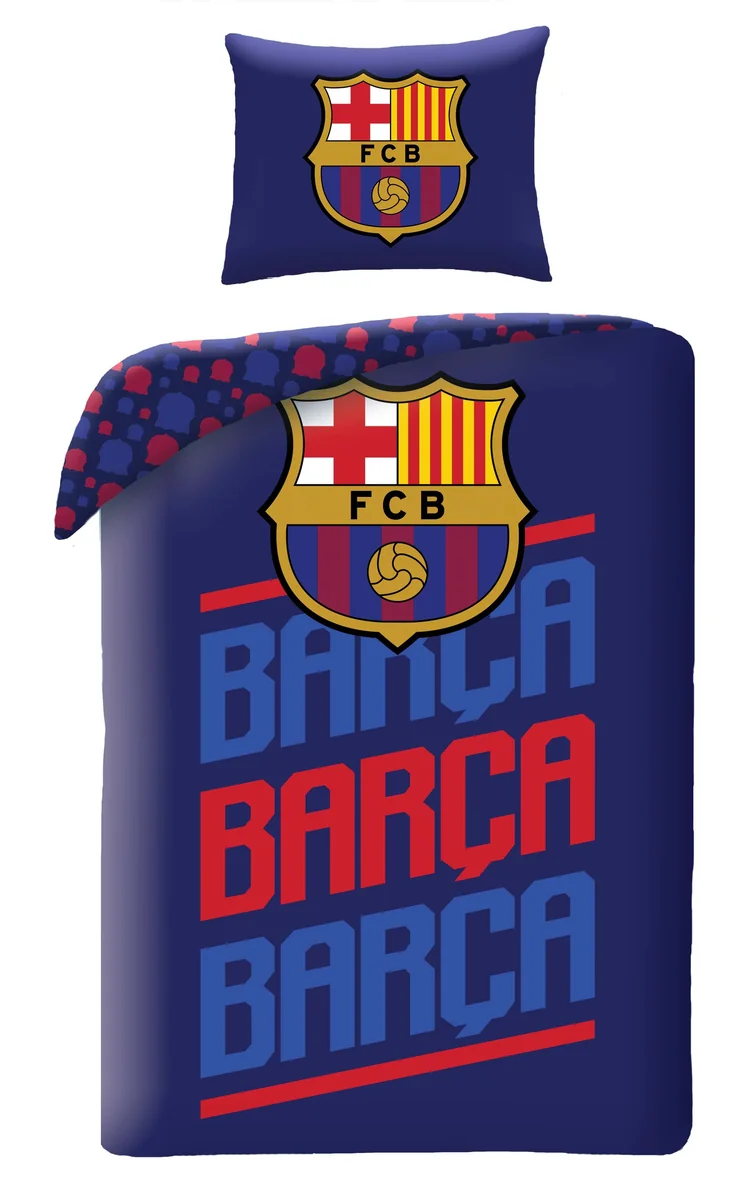 Komplet pościeli FC BARCELONA 140 x 200 cm 100% bawełna Halantex FCB BARCA
