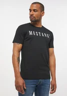 Koszulki męskie - Mustang Style Alex C Logo Tee Męski T-Shirt Koszulka Nadruk Black 1013221 4142-S - miniaturka - grafika 1