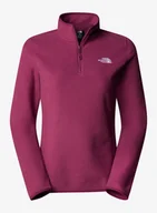 Bluzy sportowe damskie - Bluza polarowa damska The North Face 100 Glacier 1/4 Zip - cyber berry - miniaturka - grafika 1