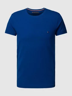 Koszulki męskie - T-shirt o kroju slim fit z wyhaftowanym logo - grafika 1