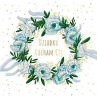 Kartki okolicznościowe i zaproszenia - Henry Karnet KW Wianuszek niebieski Dziadek - miniaturka - grafika 1