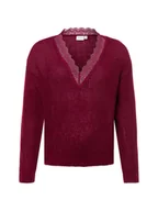 Swetry damskie - Vila Damski sweter z dzianiny - VIGlacine Kobiety czerwony jednolity, S - miniaturka - grafika 1