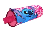 Piórniki - Różowy piórnik tuba z uchwytem Disney Stitch 22 x 8 cm - miniaturka - grafika 1