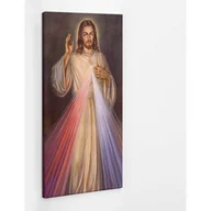 Ikony i obrazy sakralne - Miłosierdzie Jezusa Miłosierny - obraz polycanvas, 50x100 - miniaturka - grafika 1