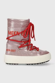 Buty dla dziewczynek - Moon Boot śniegowce dziecięce 34301000 MB JTRACK TUBE GLITTER kolor różowy - grafika 1