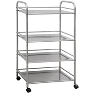 Wózki kuchenne - Wózek kuchenny ze stali nierdzewnej 4 półki 60x35x100cm Wózek do serwowania Półka mobilna Wózek łazienkowy - miniaturka - grafika 1