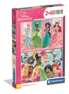 Puzzle - Clementoni, puzzle 2x60 super kolor princess 24824 - miniaturka - grafika 1