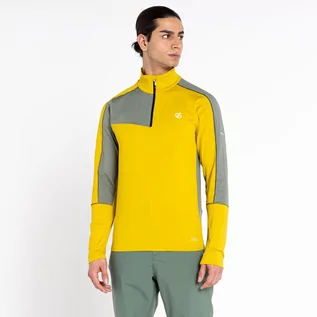 Bluzy męskie - Dare 2b - Męska Bluza Termiczna z Suwakiem Dignify II Zielono-żółty, Rozmiar: Xxxl - grafika 1