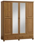 Szafy - Szafa sosnowa 4D nr3 S160 dąb - miniaturka - grafika 1