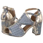 Sandały damskie - Sandały Niebieski+Złoty 06555-06/00-5 (MA1235-a) Maciejka - miniaturka - grafika 1