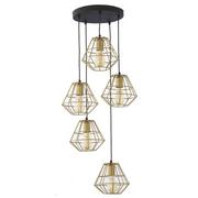 Lampy sufitowe - Czarno-złota, druciana lampa wisząca do salonu TK 3216 z serii DIAMOND MM - miniaturka - grafika 1