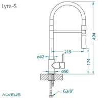 Baterie kuchenne - Alveus Bateria LYRA-S CHROM 1132184 - miniaturka - grafika 1