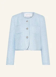 Mrs & Hugs Żakiet Pudełkowy Z Bouclé blau - Marynarki i żakiety damskie - miniaturka - grafika 1