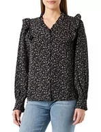 Bluzki damskie - DreiMaster Vintage Bridgeport damska bluzka z długim rękawem, Beżowy, wielokolorowy., M - miniaturka - grafika 1