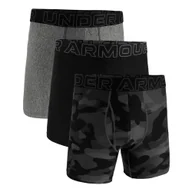 Majtki męskie - Bokserki męskie Under Armour Perf Tech Print 6in 3Pack Black - miniaturka - grafika 1