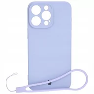 Etui i futerały do telefonów - Etui Bizon Case Silicone do iPhone 15 Pro Max, jasnofioletowe - miniaturka - grafika 1