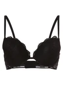 Biustonosze - GUESS - Damski biustonosz push-up z wypełnieniem, czarny - miniaturka - grafika 1