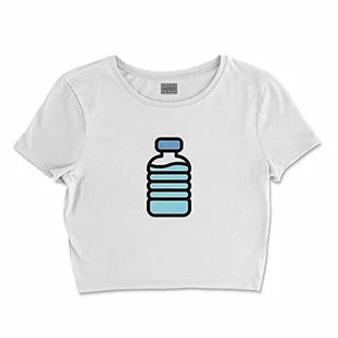 Bona Basics, Koszulka damska z nadrukiem cyfrowym,%100 bawełna, biała, casualowa, topy damskie, rozmiar: XL, biały, XL Krótki - Koszulki i topy damskie - miniaturka - grafika 1
