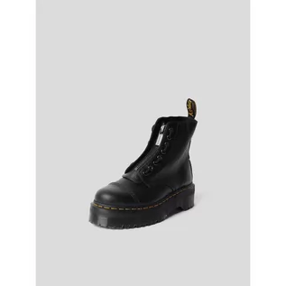 Kozaki damskie - Buty w stylu Biker z detalami z logo - Dr.Martens - grafika 1