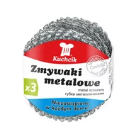 Ściereczki, gąbki, czyściki - Kuchcik AKU Zmywaki kuchenne metalowe 3 szt. - miniaturka - grafika 1