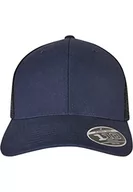 Czapki damskie - Flexfit Unisex czapka baseballowa 110 strukturyzowane płótno Trucker Navy/Black One Size, granatowy/czarny, jeden rozmiar - miniaturka - grafika 1