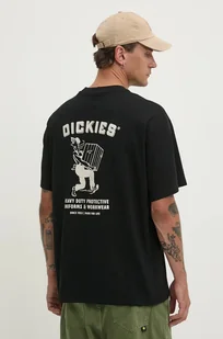 Dickies t-shirt bawełniany BUILDER męski kolor czarny z nadrukiem DK0A85SY - Koszulki męskie - miniaturka - grafika 1