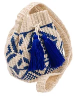 Torebki damskie - Mała, słomiana torebka worek z pomponami, idealna na lato — Cavaldi - miniaturka - grafika 1