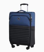 Walizki - PUCCINI Średnia miękka walizka z niebieskimi wstawkami - miniaturka - grafika 1