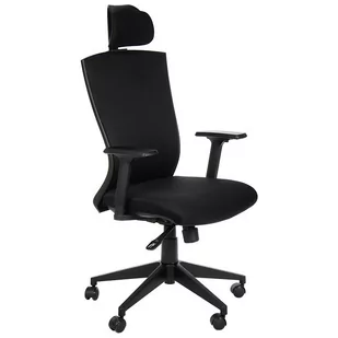 Fotel biurowy, krzesło biurowe Stema Fotel HG-0004F czarny ergonomiczny do biura HG-0004F-C - Fotele i krzesła biurowe - miniaturka - grafika 1