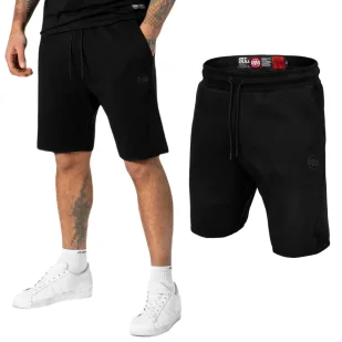 Szorty dresowe Pit Bull 300 Interlock Dolphin '24 - Czarne XL - Odzież taktyczna i umundurowanie - miniaturka - grafika 1