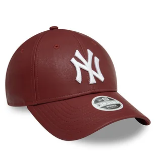 Czapka z daszkiem New Era New York Yankees Crinkled Pu 9Forty 60595395 Bordowy - Czapki damskie - miniaturka - grafika 1