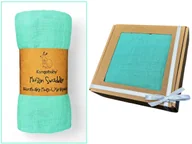 Pieluchy - MUŚLINOWA PIELUCHA OTULACZ BAWEŁNIANY DLA NOWORODKA ZAPAKOWANY NA PREZENT - miniaturka - grafika 1