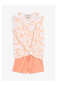 Kombinezony dla dzieci - bonprix Top i krótkie spodnie z bawełny organicznej (komplet 2-częściowy) pomarańczowy - miniaturka - grafika 1