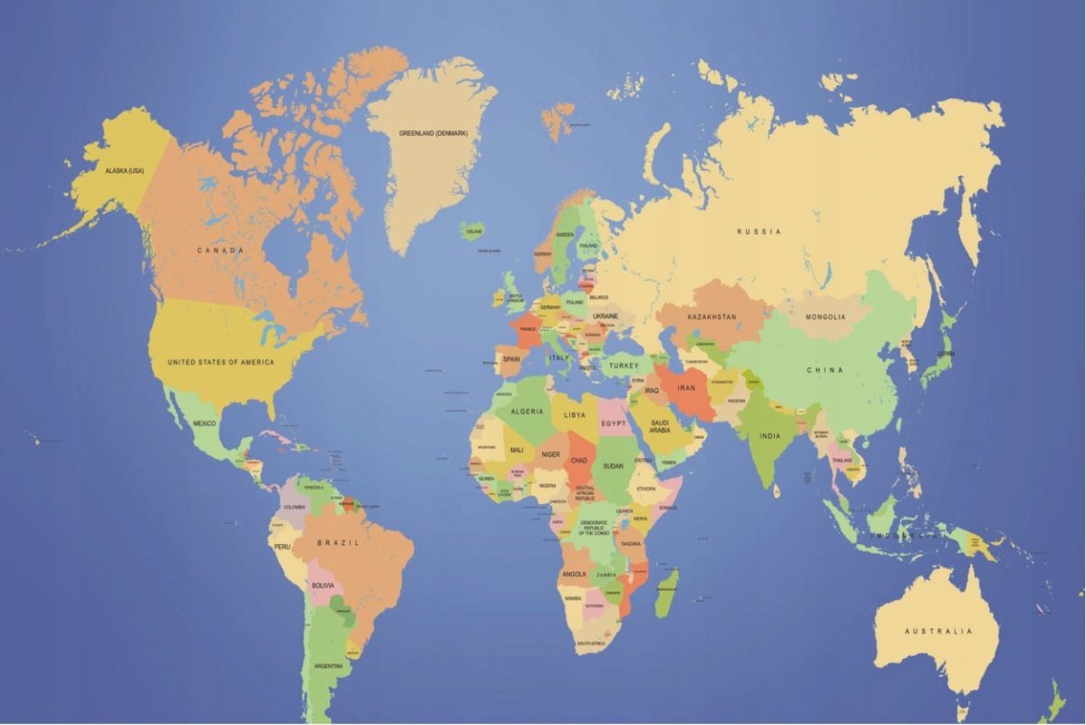 PUZZLE Polityczna Mapa Świata i Flagi + IMIĘ Pudełko 120 el.
