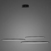 Lampy sufitowe - Altavola Design Lampa wisząca Nowoczesna lampa wisząca LED czarna Altavola okręgi ledowe LA075/CO3_80_in_3k_black LA075/CO3_80_in_3k_black - miniaturka - grafika 1