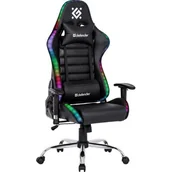 Fotele gamingowe - Fotel DEFENDER Ultimate RGB Czarny - miniaturka - grafika 1