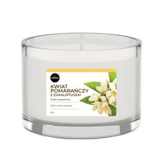 Świece - Aroma Home Basic, świeca zapachowa, Kwiat pomarańczy z eukaliptusem, 115 g - grafika 1