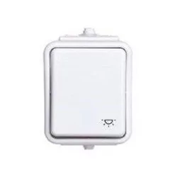 Schneider Electric CEDAR przycisk n/t IP44 "światło" biały - Wyłączniki światła i elektryczne - miniaturka - grafika 1