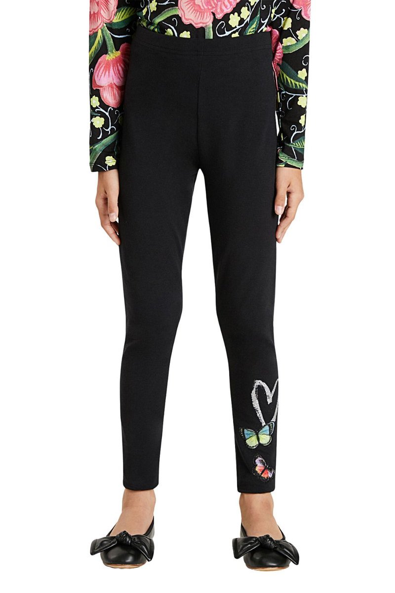 Legginsy dziewczęce Desigual Teo czarne -98