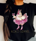 Koszulki i topy damskie - Koszulka damska z kura KOKO - miniaturka - grafika 1