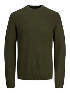 Swetry męskie - Jack & Jones Sweter "Jorblake" w kolorze khaki - grafika 1